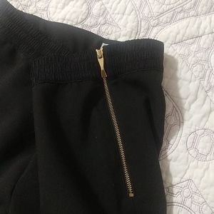 Kate Spade black pants with gold side zip